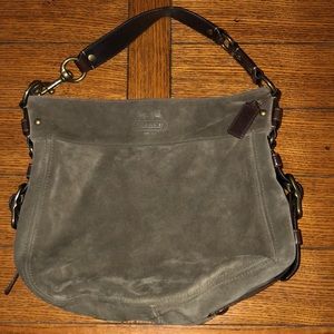 Coach-Nearly Vintage-Brown Suede Hobo Rarely Used
